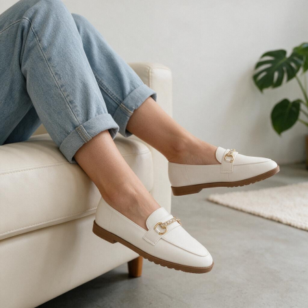Pantofi casual de damă - Pantofi casual 333-2alb