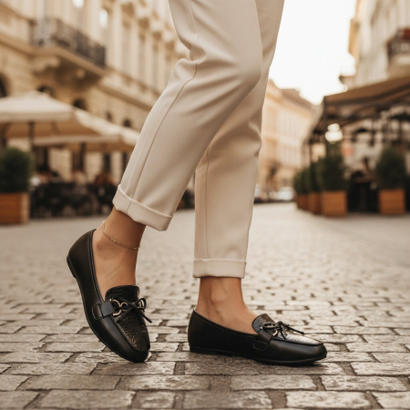 Pantofi casual de damă - Pantofi casual A23-571negru