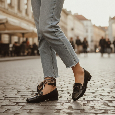 Pantofi casual de damă - Pantofi casual A23-571negru