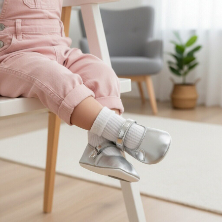 Copii - Pantofi casual primii pasi YC187argintiu