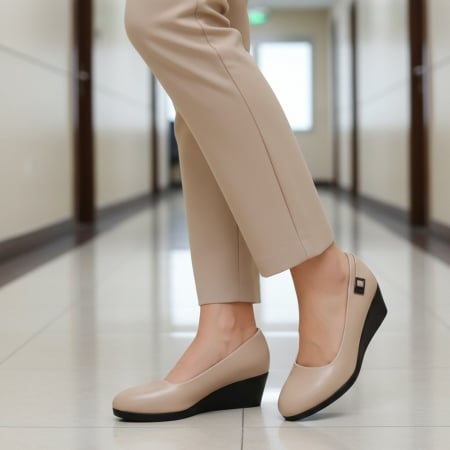 Pantofi cu toc - Pantofi cu platforma C-120apricot