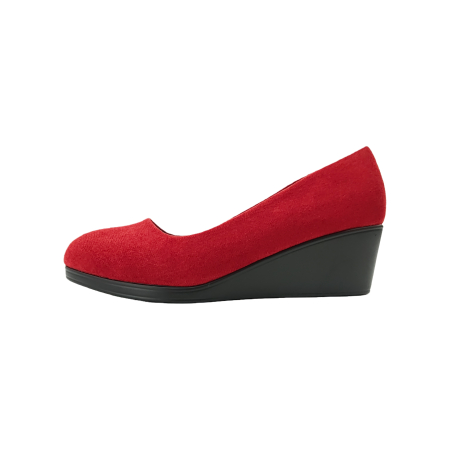 Damă - Pantofi cu platforma C-91rosu