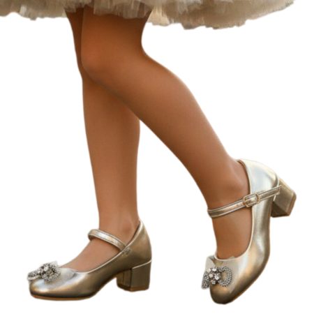 Pantofi de copii - Pantofi cu toc G6111.6211auriu