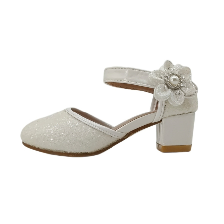 Pantofi de copii - Pantofi cu toc A2216alb