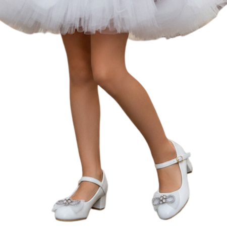Pantofi de copii - Pantofi cu toc G6111.6211alb