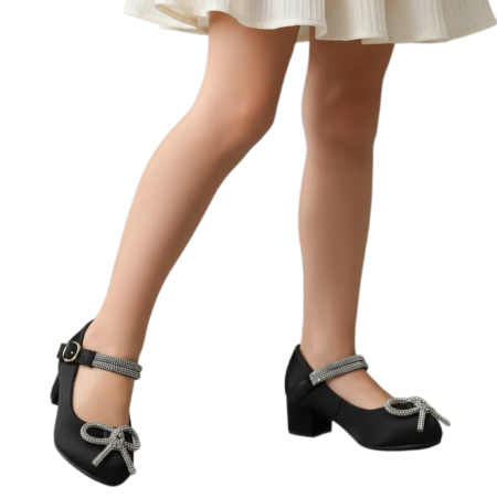 Pantofi de copii - Pantofi cu toc G6112.6212negru