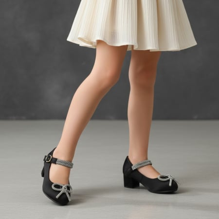Pantofi de copii - Pantofi cu toc G6112.6212negru