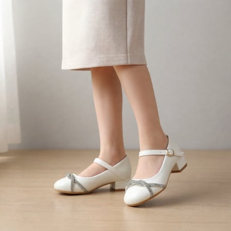 Copii - Pantofi cu toc G6120.6220alb