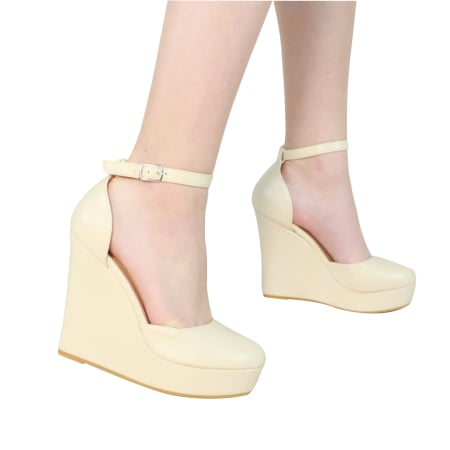 Pantofi cu toc - Pantofi eleganti cu platforma 130-63bej