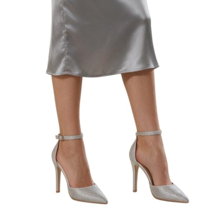 Damă - Pantofi eleganti cu toc 916-80argintiu