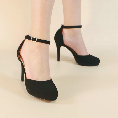 Pantofi cu toc - Pantofi eleganti cu toc 920-80negru