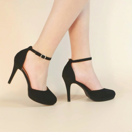 Pantofi cu toc - Pantofi eleganti cu toc 920-80negru