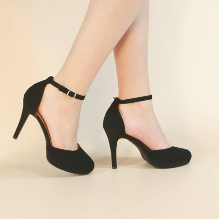 Damă - Pantofi eleganti cu toc 920-80negru