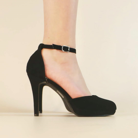 Damă - Pantofi eleganti cu toc 920-80negru