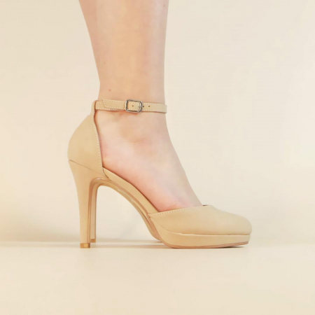 Pantofi cu toc - Pantofi eleganti cu toc 920-80bej