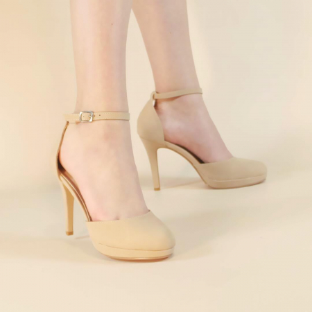 Pantofi cu toc - Pantofi eleganti cu toc 920-80bej
