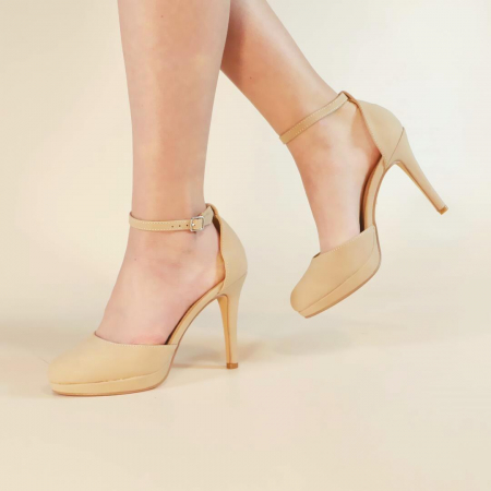 Pantofi cu toc - Pantofi eleganti cu toc 920-80bej