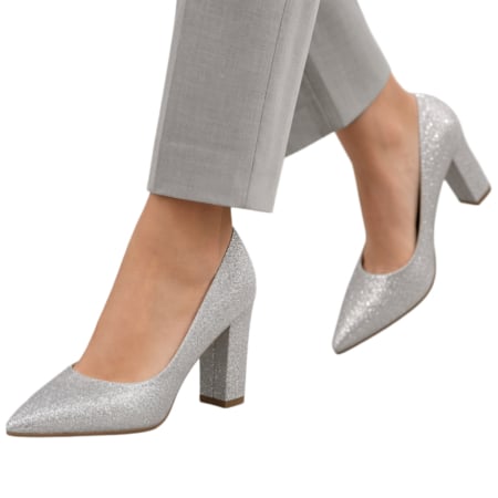 Damă - Pantofi eleganti cu toc 920-81BBargintiu