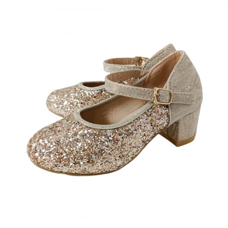 Pantofi de copii - Pantofi eleganti cu toc A2215auriu