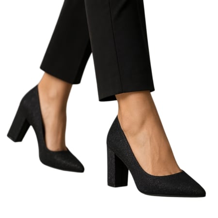 Damă - Pantofi eleganti cu toc 920-81BBnegru