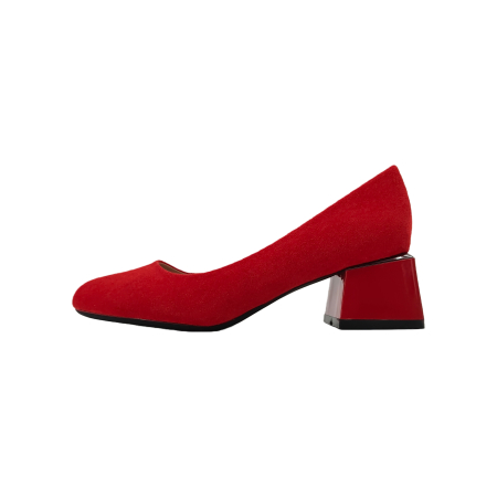 Damă - Pantofi eleganti cu toc C-153rosu