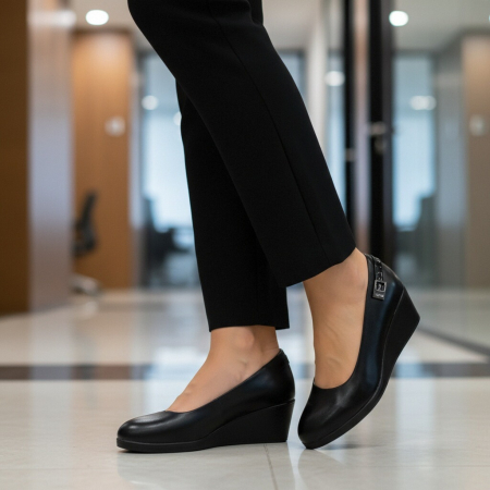 Pantofi cu platforma C-120negru [7]