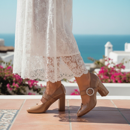 Pantofi eleganti cu toc FX-2khaki [6]