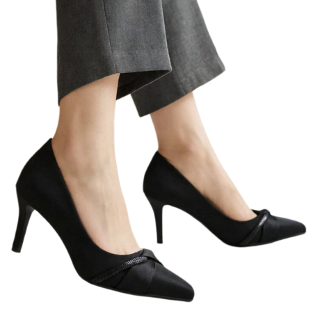 Pantofi eleganti cu toc FX-8negru [8]