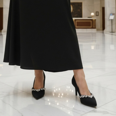 Damă - Pantofi eleganti cu toc FX-10negru