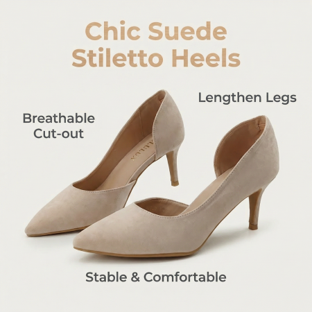 Pantofi eleganti cu toc FX-9bej [6]