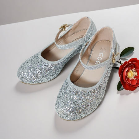 Pantofi de copii - Pantofi eleganti cu toc A2215argintiu