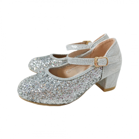 Pantofi de copii - Pantofi eleganti cu toc A2215argintiu