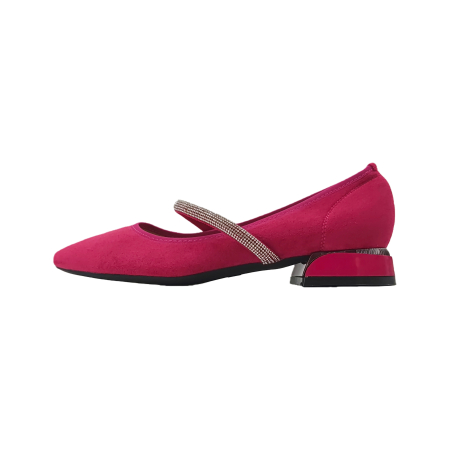 Pantofi cu toc - Pantofi eleganti cu toc jos C-151fucsia