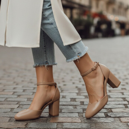 Damă - Pantofi eleganti cu toc L-51