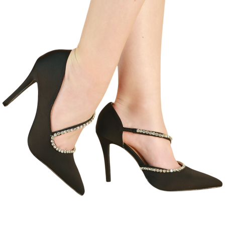 Pantofi cu toc - Pantofi eleganti cu toc stiletto 138negru