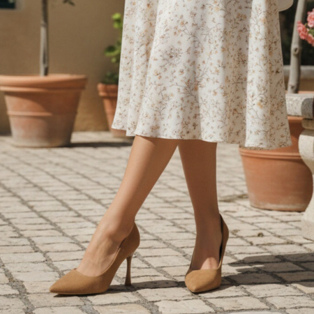 Pantofi eleganti cu toc X21-210maro [2]