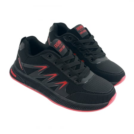 Pantofi sport de damă - Pantofi sport A0916negru/rosu