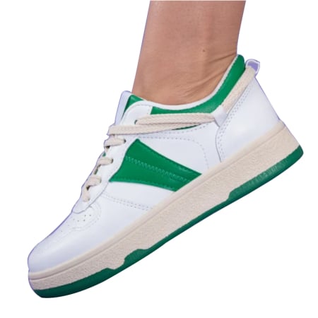 Damă - Pantofi sport B22-5alb/verde