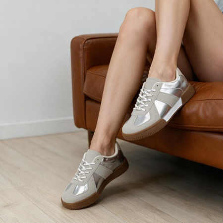 Damă - Pantofi sport B25-2516argintiu