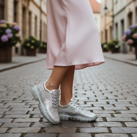 Pantofi sport de damă - Pantofi sport B26argintiu