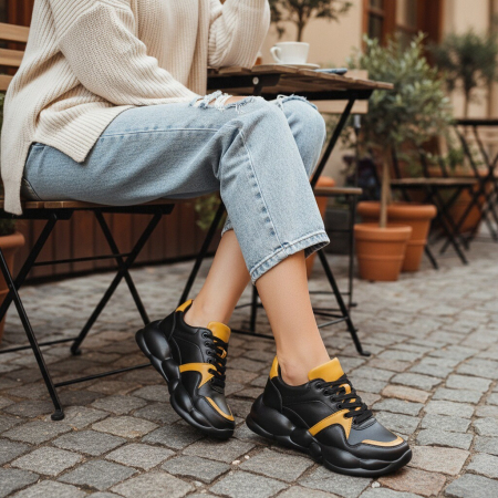 ÎNCĂLȚĂMINTE DAMĂ 39.99 - Pantofi sport BG-328galben