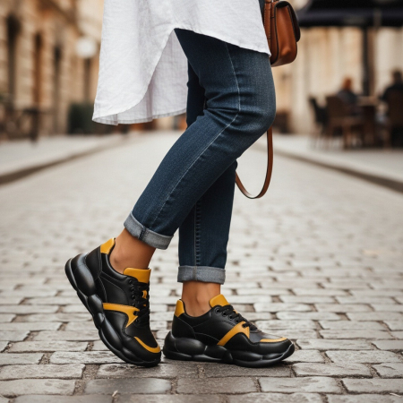 ÎNCĂLȚĂMINTE DAMĂ 39.99 - Pantofi sport BG-328galben