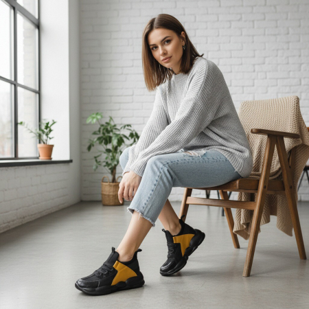 ÎNCĂLȚĂMINTE DAMĂ 39.99 - Pantofi sport BG-330galben