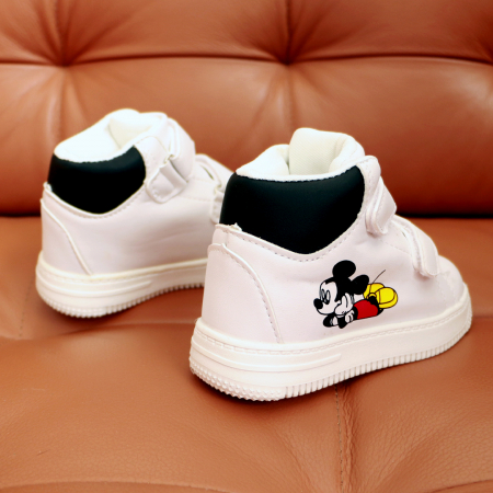Ghete - Pantofi sport inalti 68alb/negru