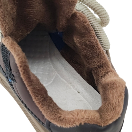 Pantofi sport de copii - Pantofi sport imblaniti KL85191maro