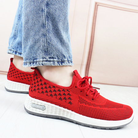 Pantofi sport de damă - Pantofi sport D816rosu