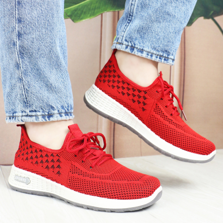 Pantofi sport de damă - Pantofi sport D816rosu