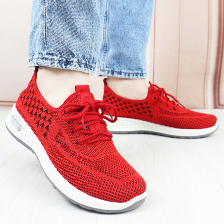 Pantofi sport de damă - Pantofi sport D816rosu