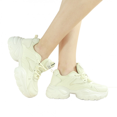 Pantofi sport de damă - Pantofi sport W33-2bej