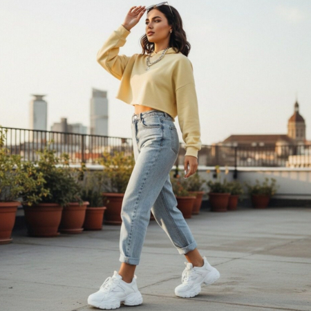 Pantofi sport de damă - Pantofi sport W33-3alb